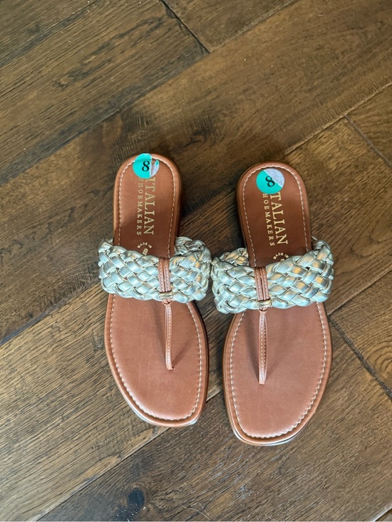Italian Shoemakers Shoes - Italian Shoemakers Metallic Sandals